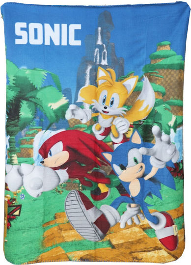Sega Одеяло Флийс Sonic The Hedgehog Speedy Dreams Синьо 100x140cm