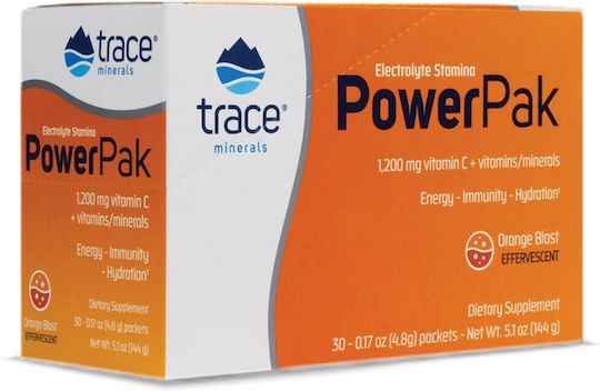 Trace Minerals Electrolyte Stamina Power Pak 1200mg Portocaliu 30 pliculețe