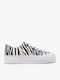 One Way Low Adidași Flatforms Pentru Femei Alb-Negru