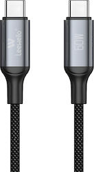 Leewello USB 2.0 USB-C мъжки - USB-C мъжки 60W 1м (783190-ΜΑΥΡΟ) Leewello USB 2.0 USB-C мъжки - USB-C мъжки 60W 1м (783190-ΜΑΥΡΟ)