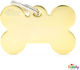 My Family Dog ID Tag Bone Gold Metal Large Pers...