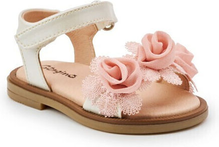Gorgino Ecru Baptism Leather Sandals