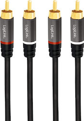 LogiLink CA1207 2x RCA De Sex Masculin - 2x RCA De Sex Masculin 5m