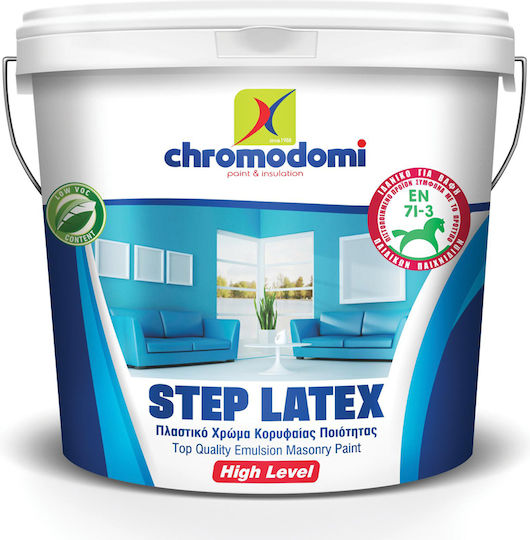 Χρωμοδομή Step Latex Base TR Πλαστικό Χρώμα για Εσωτερική Χρήση Λευκό 10lt