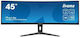 Iiyama ProLite XCB4594DQSN-B1 Ultrawide VA HDR Gebogen Spiele-Monitor 44.5" 5120x1440 165Hz mit Reaktionszeit 0.8ms GTG