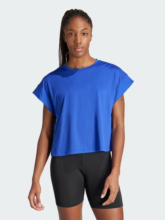 Adidas Studio Γυναικείο Αθλητικό T-shirt Μπλε