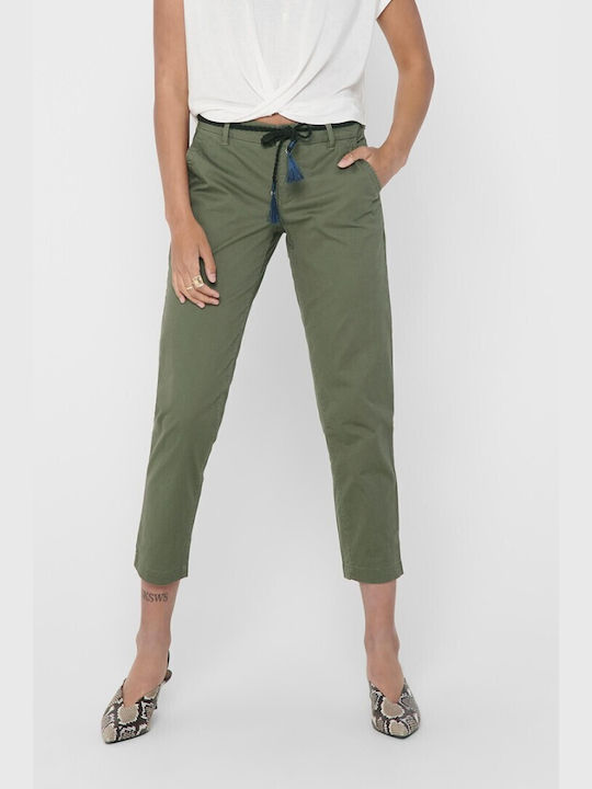 Only Women's Chino Trousers in Regular Fit khaki