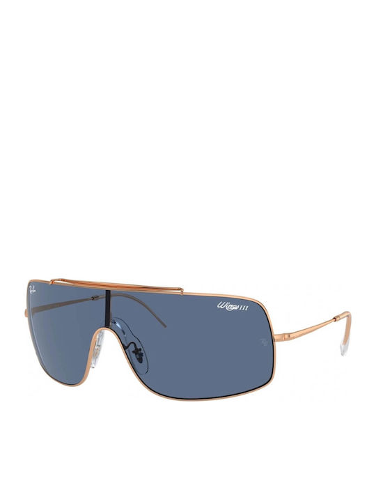 Ray Ban Wings Iii Ochelari de soare Ροζ Χρυσά cu Cadru & Albastru Lentilă
