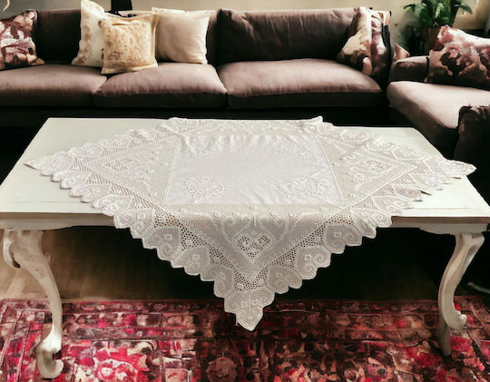 Linea Home Checkered Knitting Beige 90x90cm