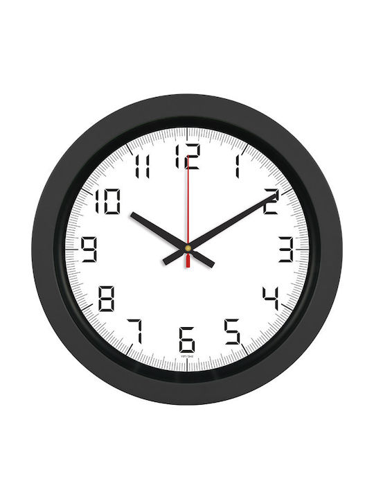 Wall Clock Plastic Black Ø40cm