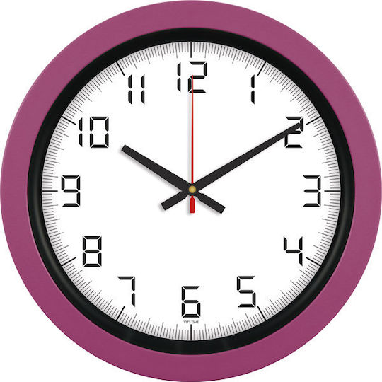 Wall Clock Plastic Purple Ø40cm