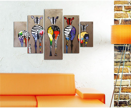 Freebox Colorful Zebras 82x56cm