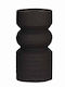 Art et Lumiere Candle Holder Ceramic in Black Color 12x12x25cm 1pcs