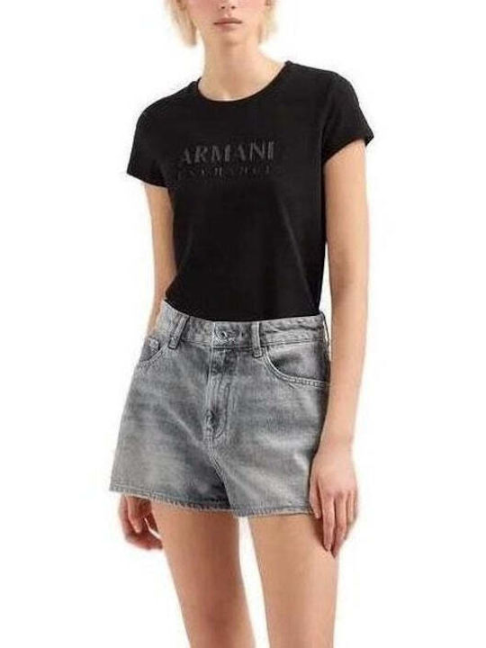 Armani Exchange Γυναικείο T-shirt Μαύρο