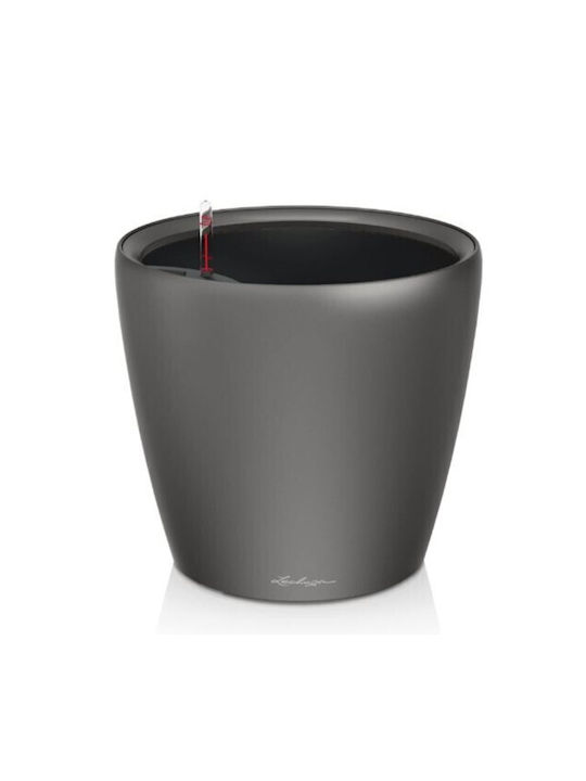 Lechuza Classico Flower Pot 35x33cm Charcoal Metallic 16060