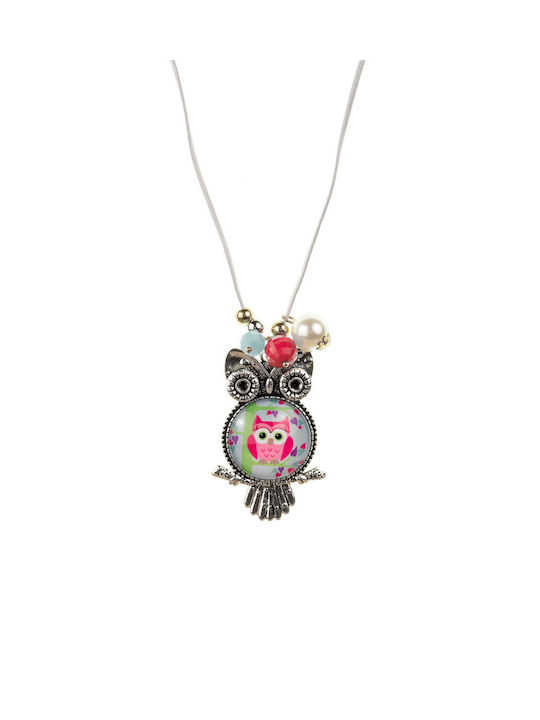 Handmade necklace with owl string