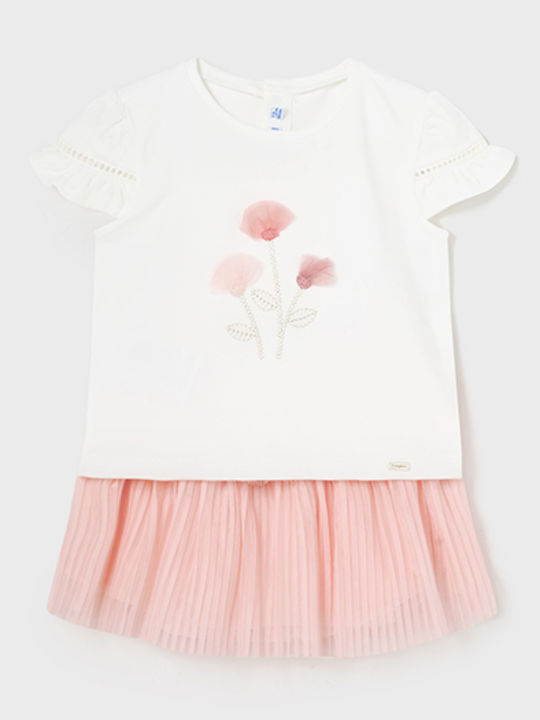 Mayoral Kids' Set with Skirt Summer 2pcs Pink