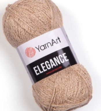 YarnArt Elegance Metallic Cotton Beige Dark 130m 50g