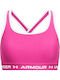 Under Armour Crossback Kids' Bralette Rebel Pink / White