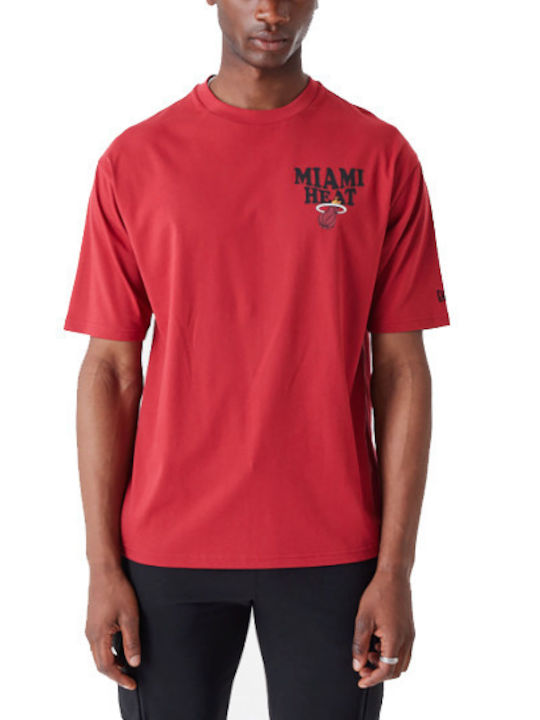New Era Herren Sport T-Shirt Kurzarm Rot