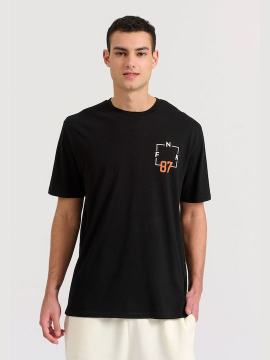 Funky Buddha T-shirt Bărbătesc cu Mânecă Scurtă Negru