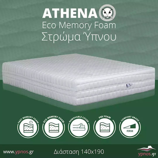Ypnos Athena Eco Double Saltea Spumă de memorie Față-verso 140x190x28cm