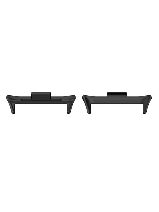 For Xiaomi Mi Band 8 Pro 1 Pair Stainless Steel Metal Watch Band Connector(black)