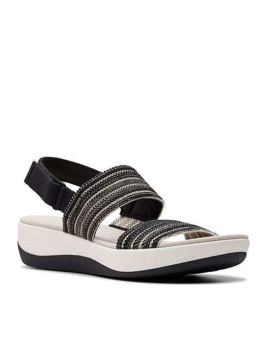 Clarks Arla Γυναικεία Σανδάλια Sporty Μαύρα