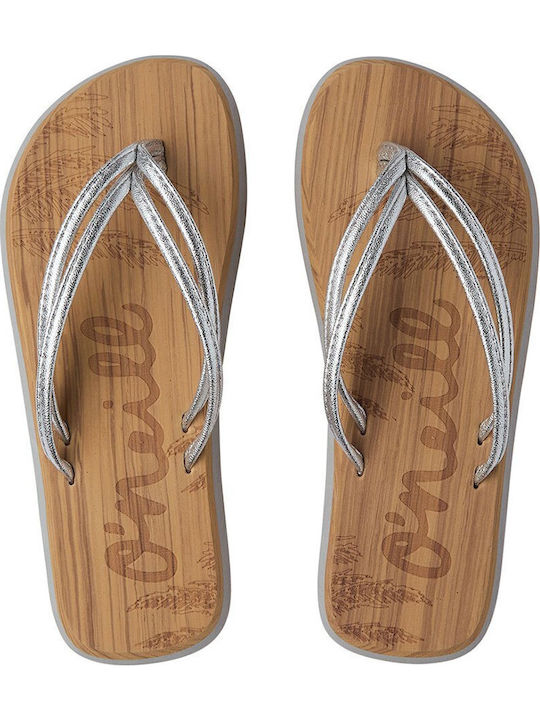 Παιδικές Σαγιονάρες Flip Flops Ασημί Ditsy Sandals