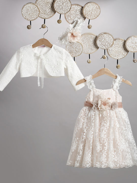 beige baptism dresses Christening Gowns for Girls G019