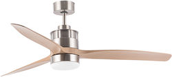 Luma Ventilator De Tavan 132cm Cu Lumină Pin