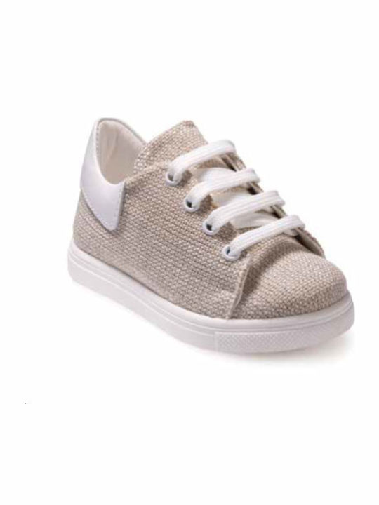 Gorgino Ecru Baptism Leather Sneakers