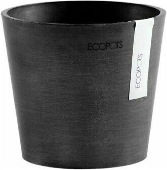 Ecopots Amsterdam Planter Black 13x13x11.4cm.