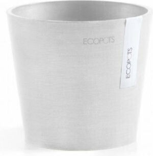 Ecopots Amsterdam Κασπώ Λευκό 17x17x15εκ.