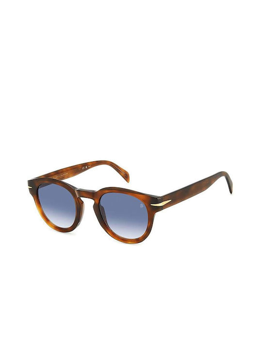 David Beckham Men's Sunglasses with Brown Frame and Blue Lens DB 7041/S WR9/08