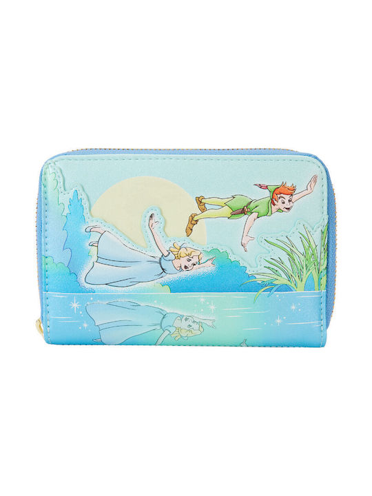 Loungefly Peter Pan You Can Fly Kids Wallet with Zipper Light Blue