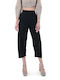 Moutaki Women's High-waisted Cotton Trousers Black