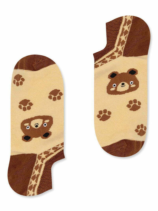 NODO Kinderstrümpfe Knöchelsocken Coffee