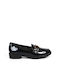 Lackleder Damen Mokassins in Schwarz Farbe