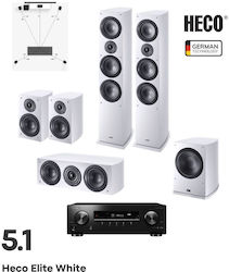Heco Home Cinema Speaker Set 5.1 White