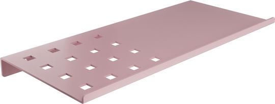Pam & Co An der Wand montiert Badezimmerregal Metallisch 28x15x1cm Rosa