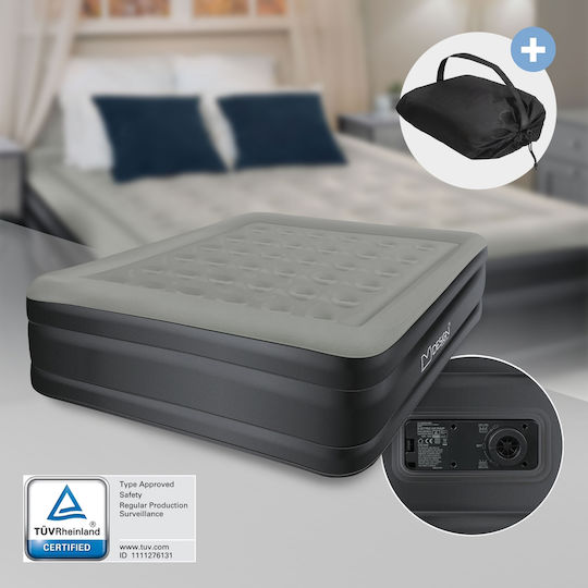 ML-Design Aufblasbare Schlafmatratze mit Integrierter Pumpe 203x157x47εκ.