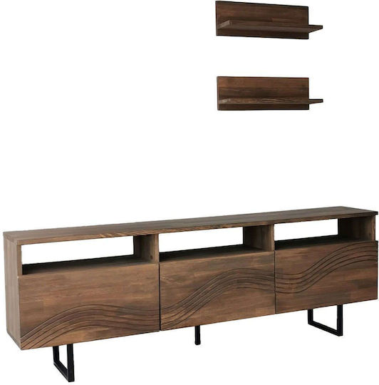 Σύνθετο Σαλονιού Onda Walnut Μ170xΒ30xΥ40εκ.