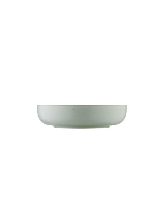 Kutahya Porselen Plate Soup Green with Diameter 20cm