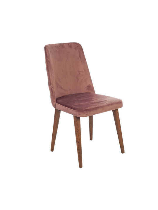 Royal Καρέκλα Τραπεζαρίας Βελούδινη Ροζ 48x60x92εκ.