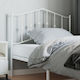 vidaXL Metallic White Bed Headboard 105x98cm