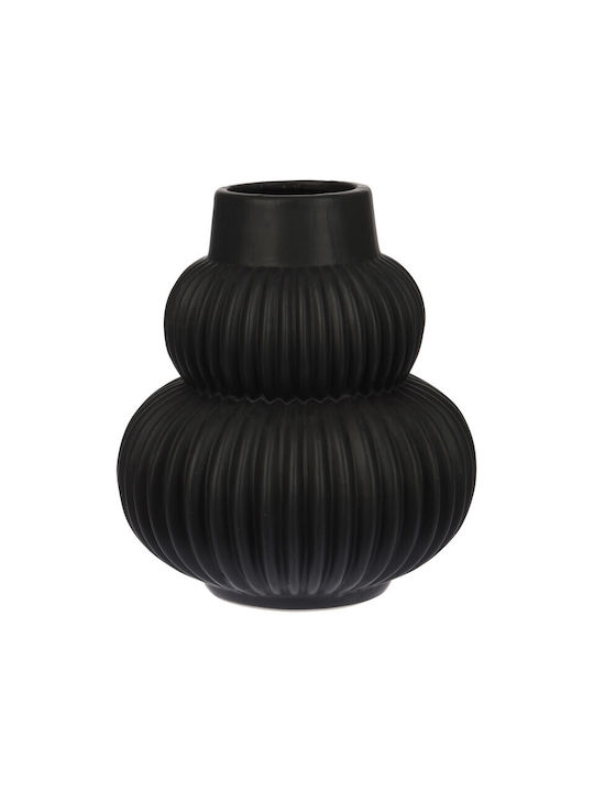 Decorative Vase Black 18x20cm