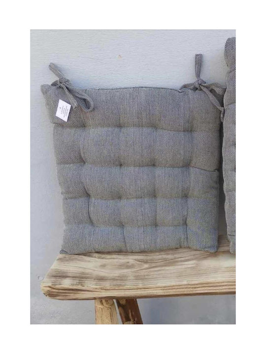 Natural Home Μαξιλάρι Καρέκλας Κήπου Γκρι 40x40εκ.