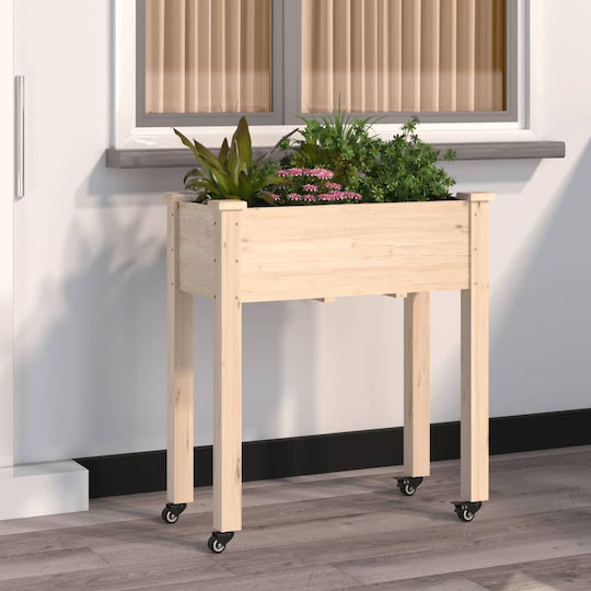 vidaXL Căptușeală Ghiveci Lemn Maro 71x37x80cm.