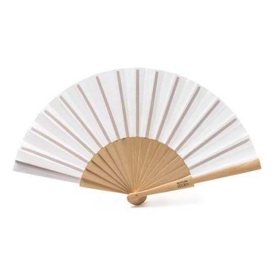 Fan made of wood and fabric Rpet, Y23x42,5x3cm.